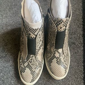 MIA Christie Python Print Wedge Sneaker
